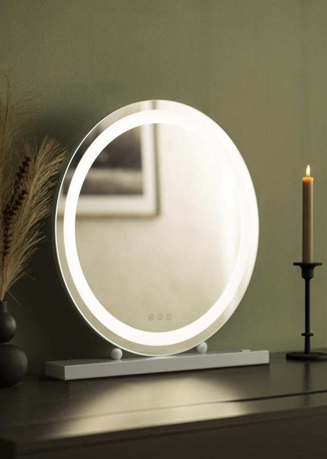 KAILA Specchio per trucco Round LED Bianco 50 cm Ø