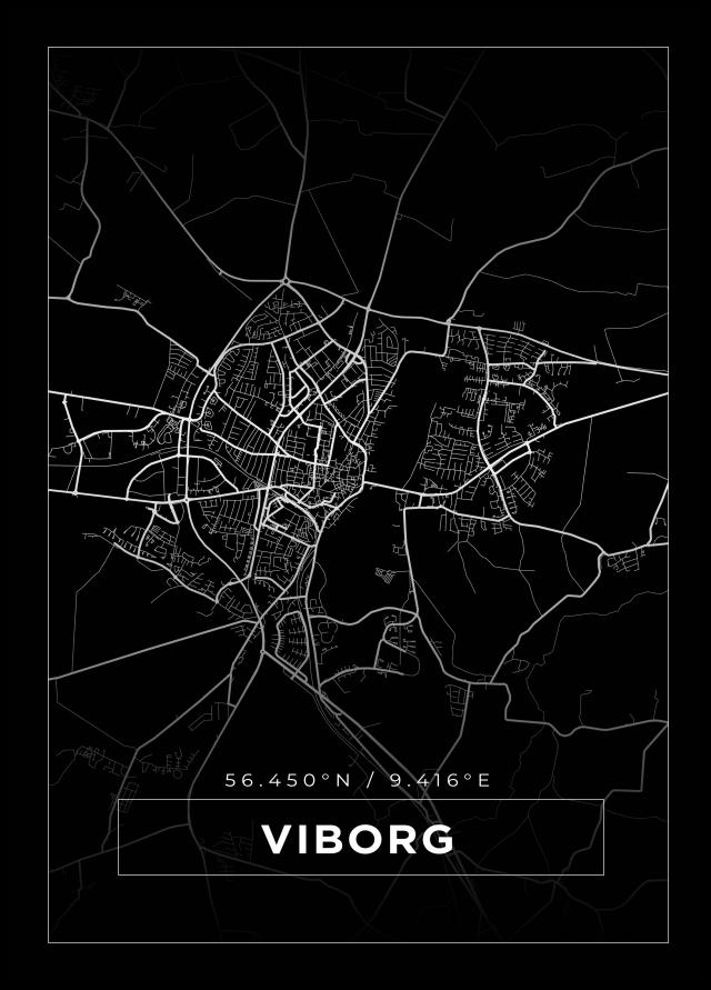 Mappa - Viborg - Poster nero