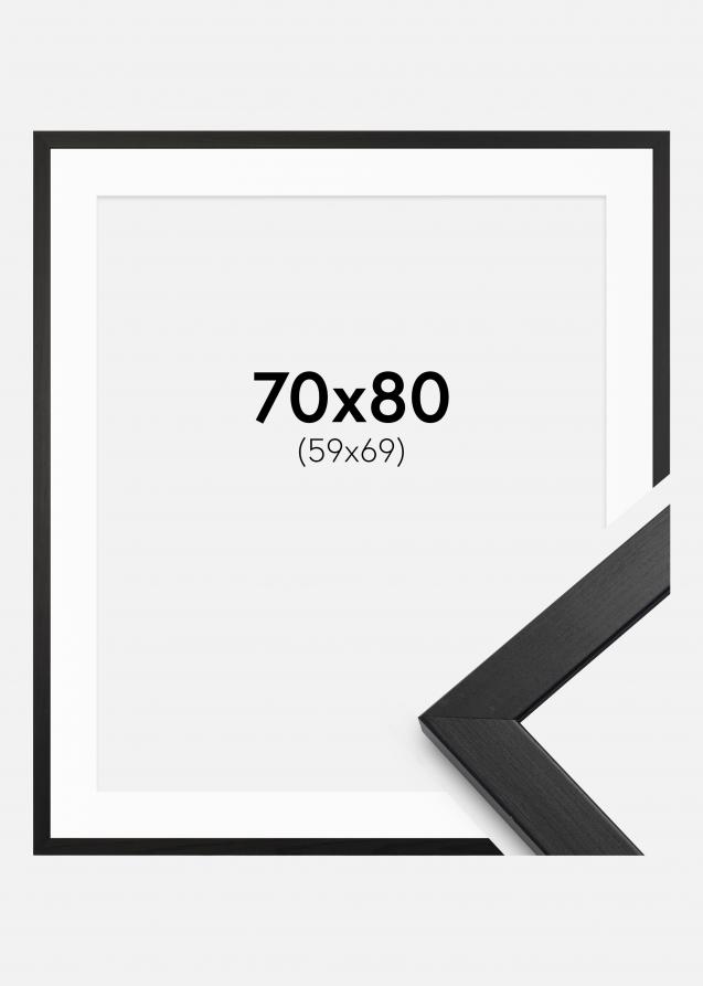 Cornice Stilren Nero 70x80 cm - Passe-partout Bianco 60x70 cm