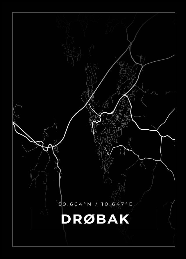 Mappa - Drøbak - Poster nero