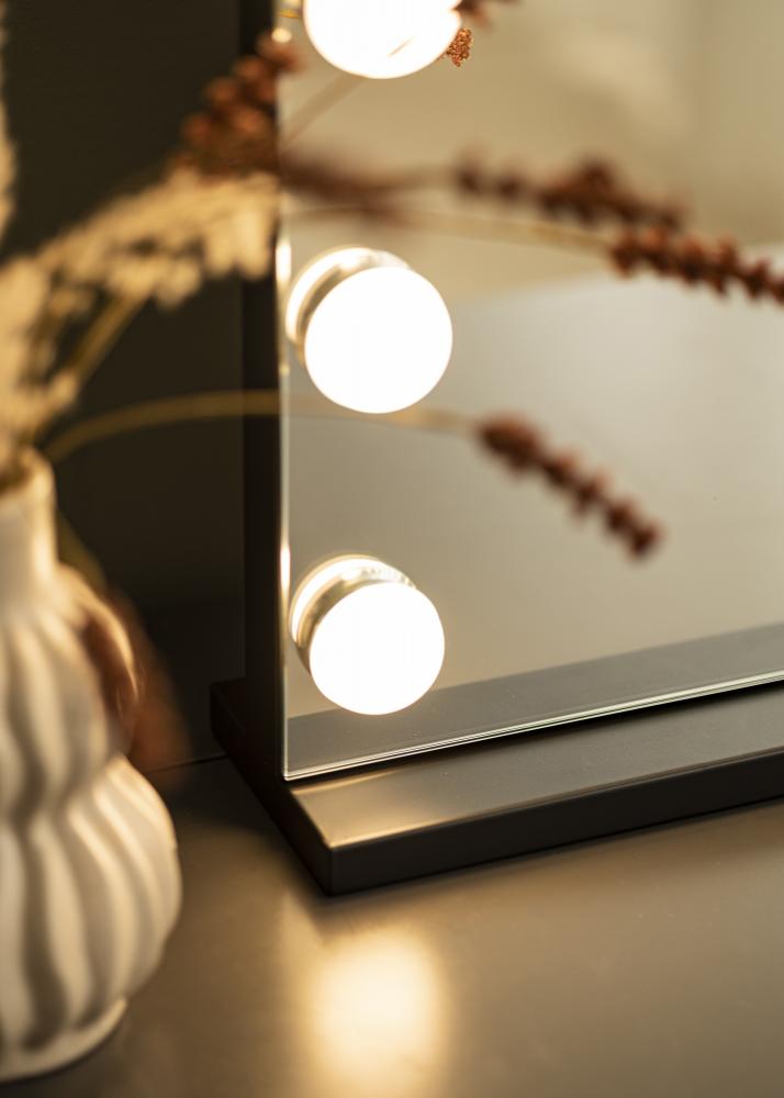 KAILA Specchio per trucco Base LED 14 Nero 65x56 cm