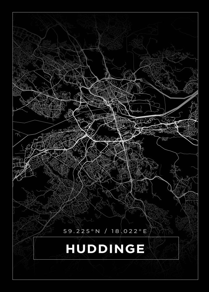 Mappa - Huddinge - Poster nero