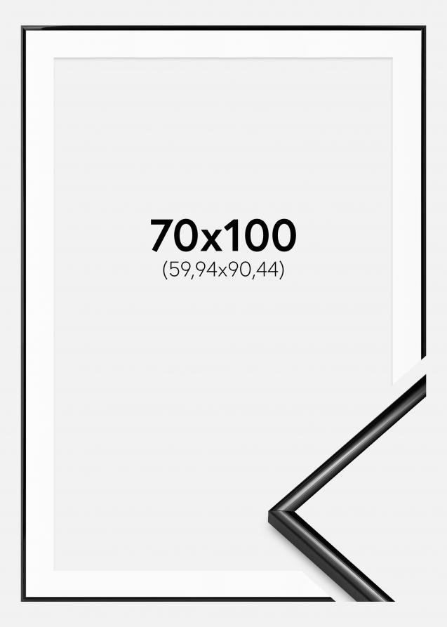 Cornice Scandi Nero 70x100 cm - Passe-partout Bianco 24x36 inches