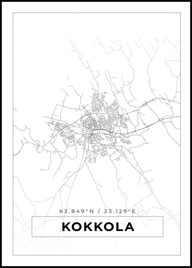 Mappa - Kokkola - Poster bianco