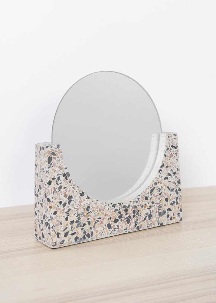 Specchio da tavolo Terrazzo Bianco 17 cm 