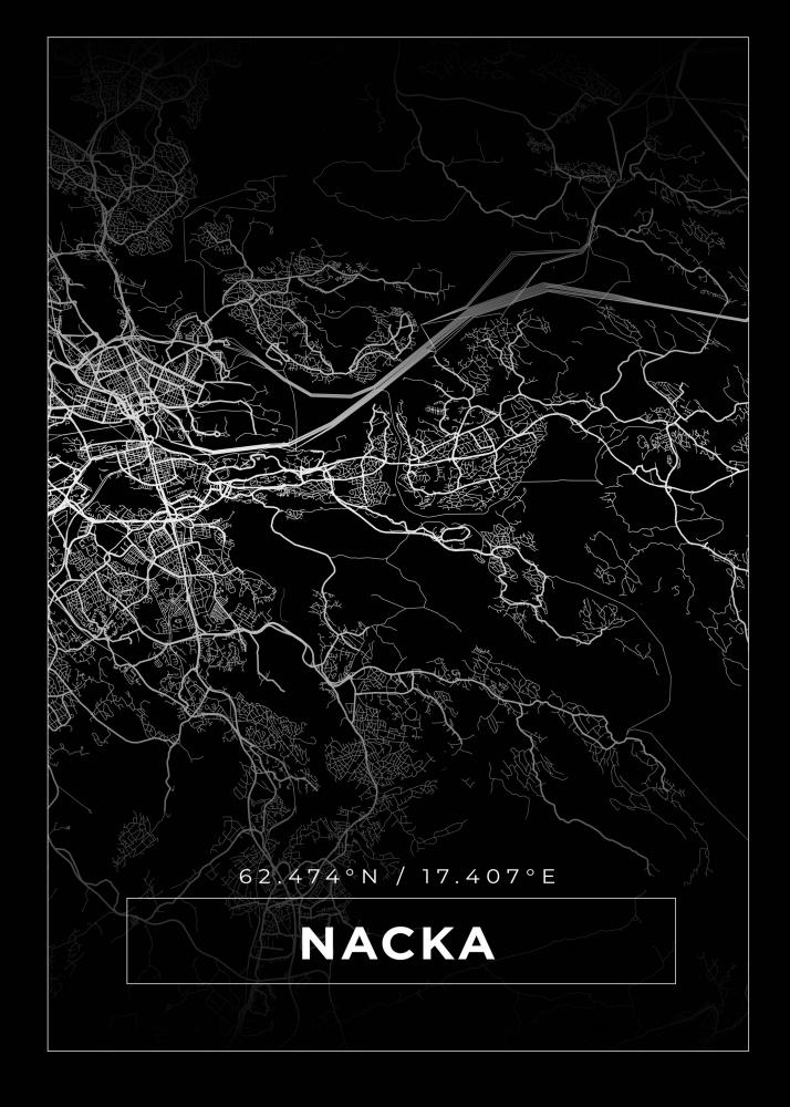 Mappa - Nacka - Poster nero