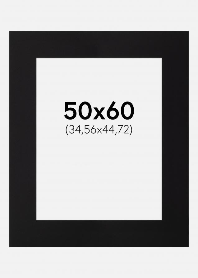 Passe-partout Nero Standard (Bordo interno bianco) 50x60 cm (34,56x44,72)
