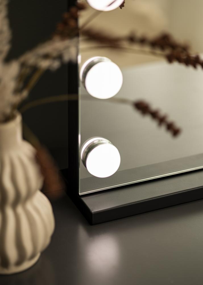 KAILA Specchio per trucco Base LED 14 Nero 65x56 cm