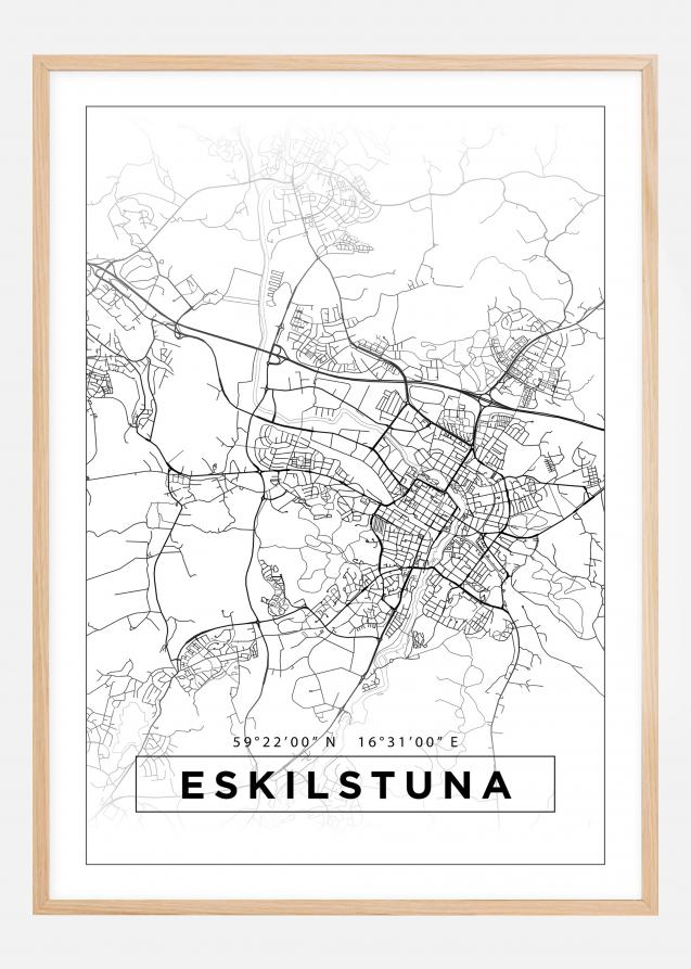 Mappa - Eskilstuna - Poster bianco