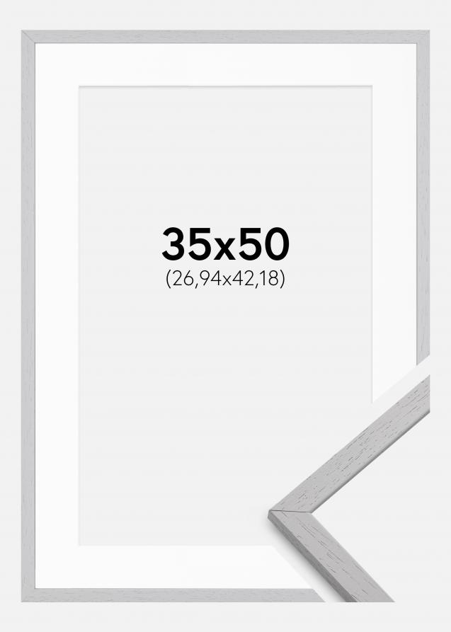 Cornice Edsbyn Grey 35x50 cm - Passe-partout Bianco 11x17 inches