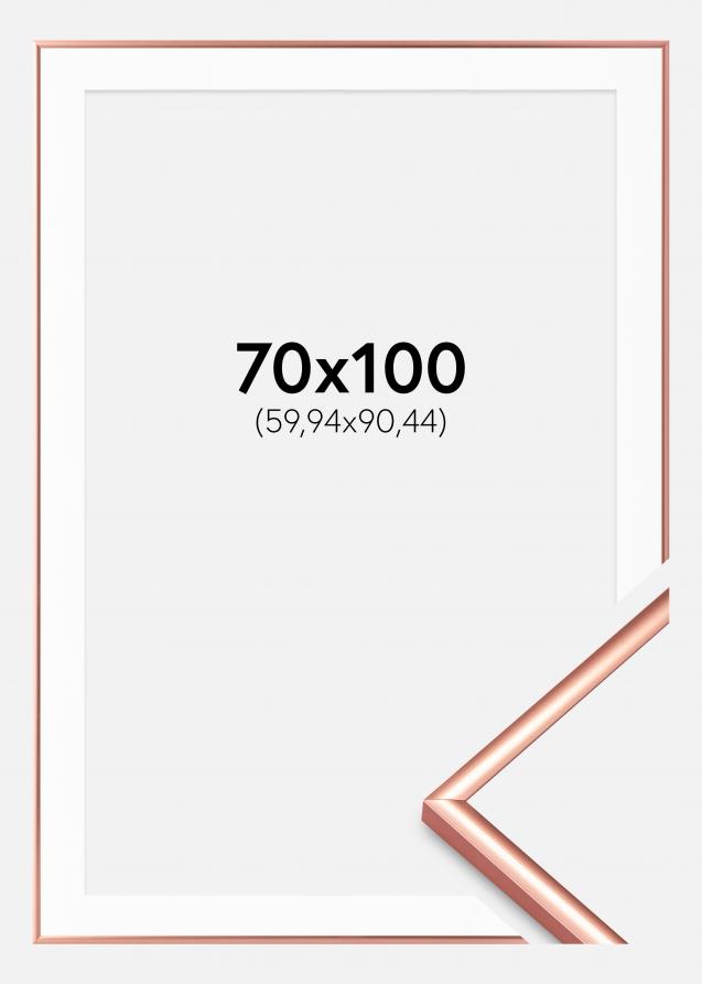 Cornice Scandi Oro rosa 70x100 cm - Passe-partout Bianco 24x36 inches