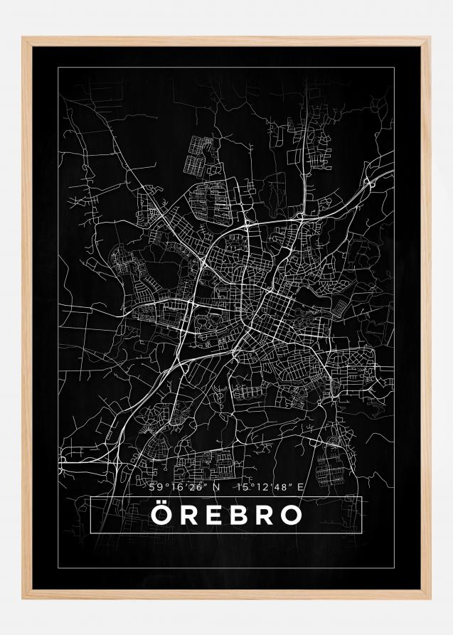 Mappa - Örebro - Poster nero