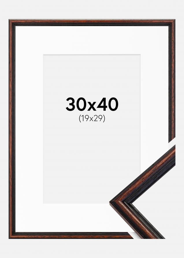 Cornice Horndal Noce 30x40 cm - Passe-partout Bianco 20x30 cm