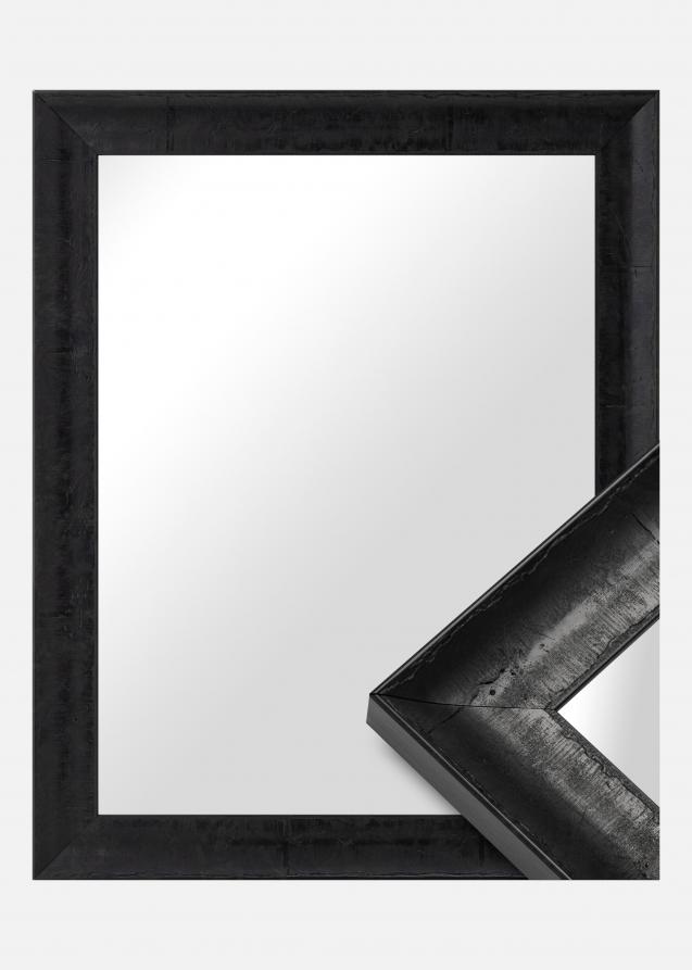 Specchio Ribe Nero Impiallacciatura di radica - Misure personalizzate