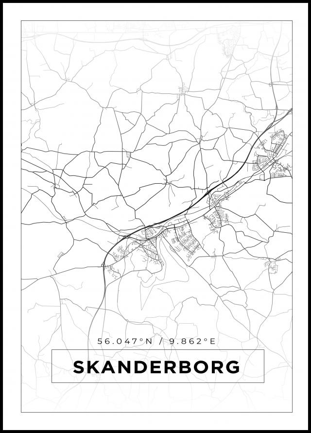 Mappa - Skanderborg - Poster bianco