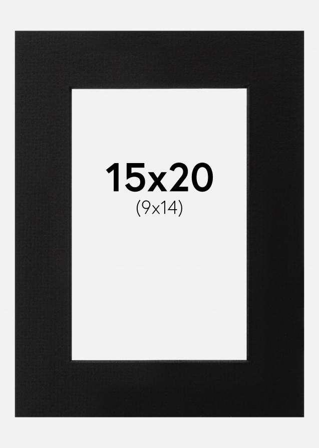Passe-partout Nero (Bordo interno nero) 15x20 cm (9x14)