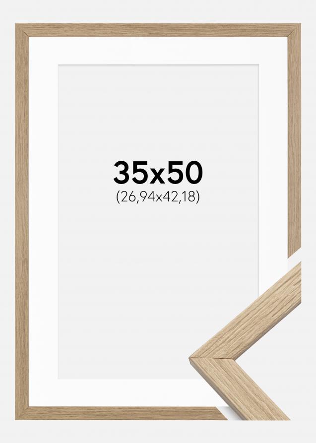 Cornice Stilren Rovere 35x50 cm - Passe-partout Bianco 11x17 inches