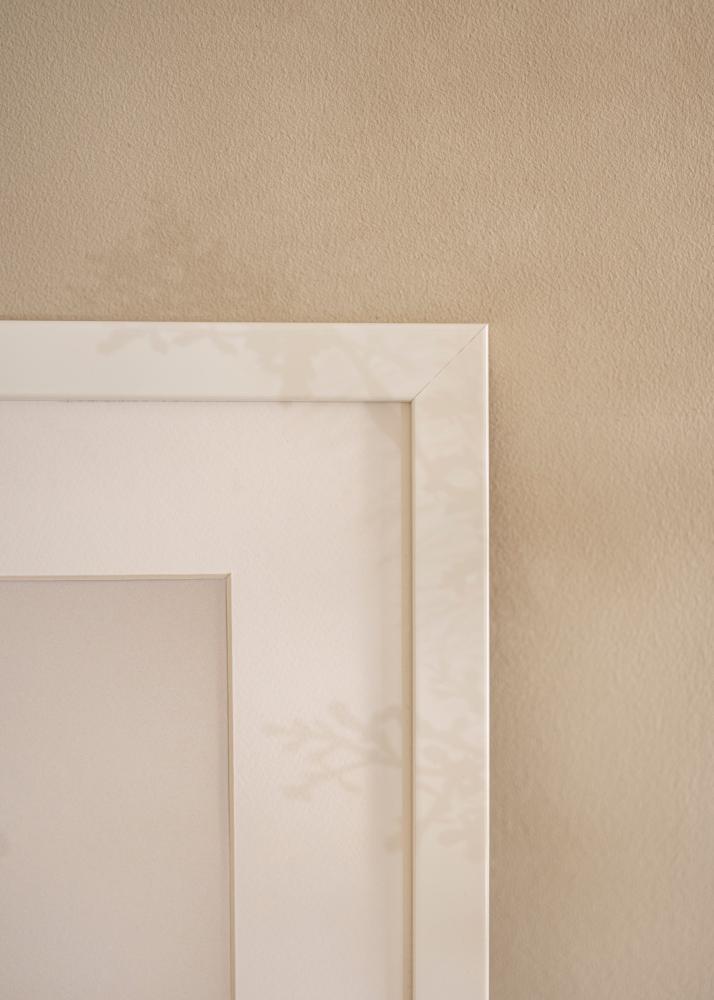 Cornice White Wood Glossy - Dimensioni personalizzabili