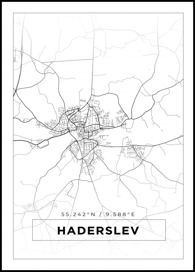 Mappa - Haderslev - Poster bianco