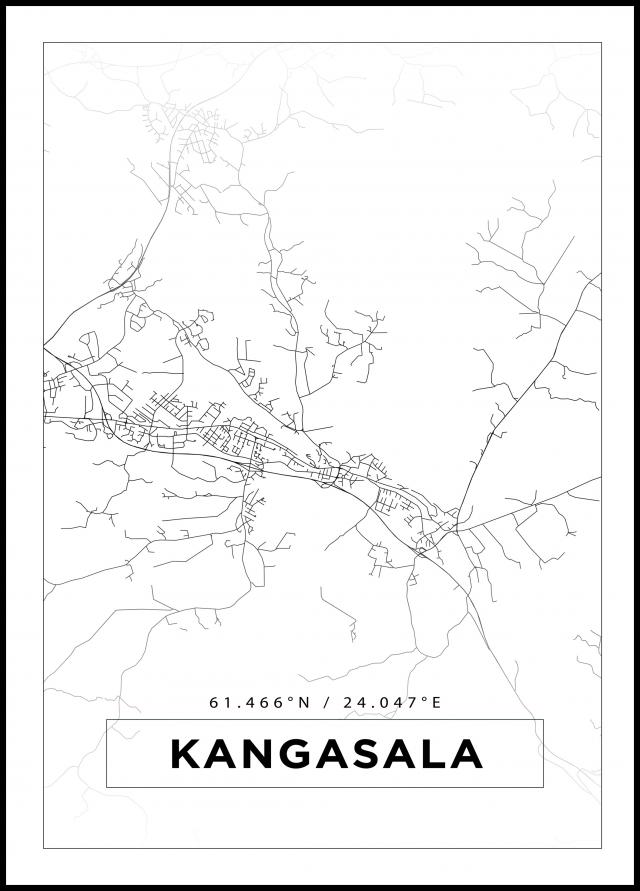 Mappa - Kangasala - Poster bianco