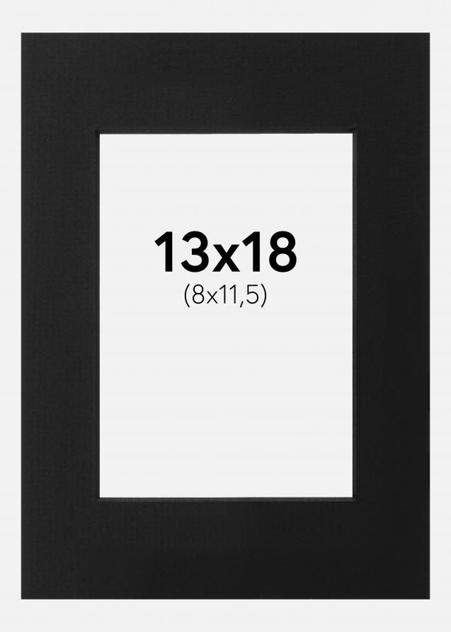 Passe-partout Nero (Bordo interno nero) 13x18 cm (8x11,5)
