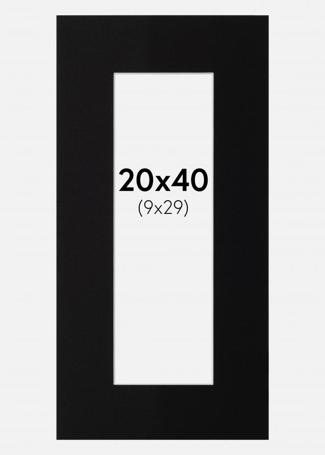 Passe-partout Canson Nero (Bordo interno bianco) 20x40 cm (9x29)