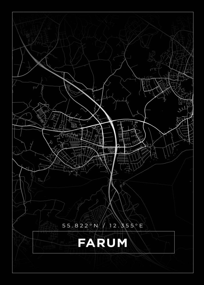 Mappa - Farum - Poster nero