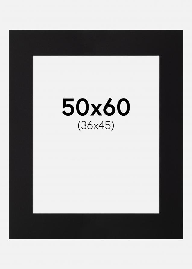 Passe-partout Nero Standard (Bordo interno bianco) 50x60 cm (36x45)