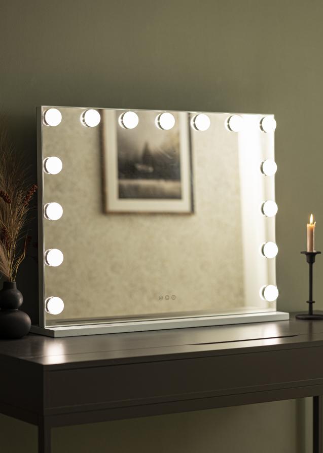 KAILA Specchio per trucco Vanity LED 15 Bianco 80x60 cm