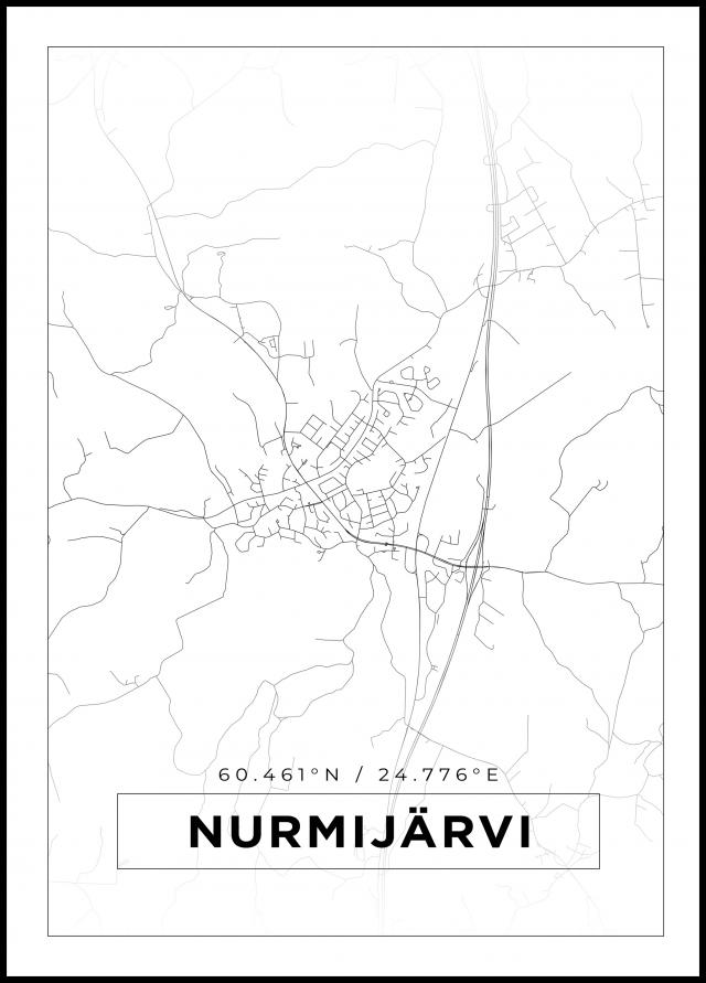 Mappa - Nurmijärvi - Poster bianco