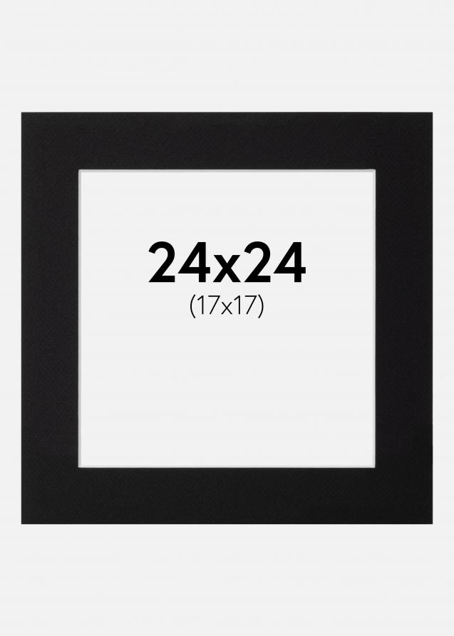 Passe-partout Nero Standard (Bordo interno bianco) 24x24 cm (17x17)