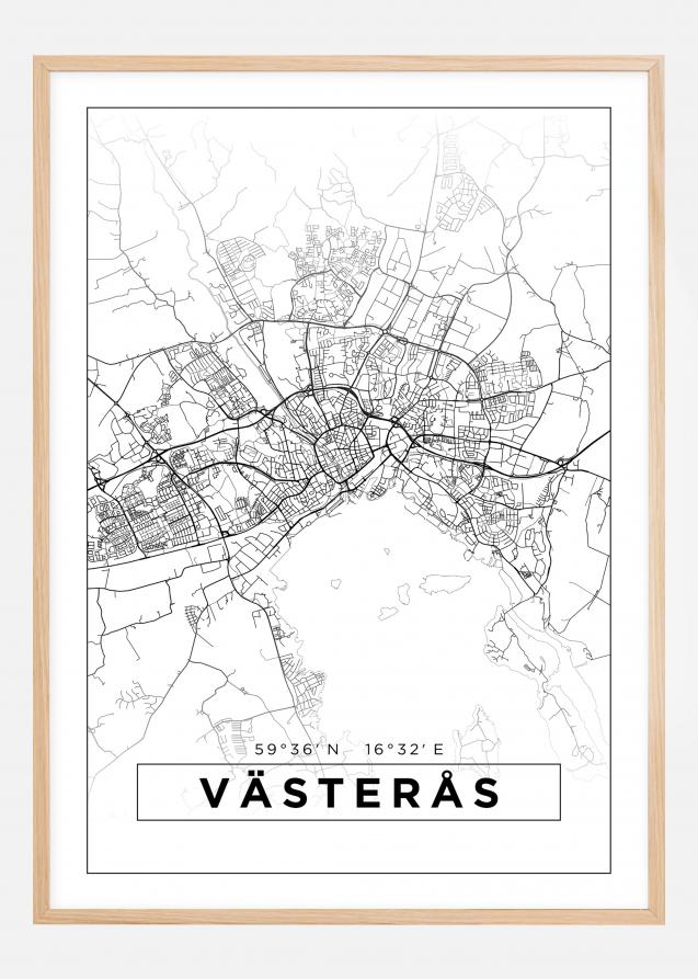Mappa - Västerås - Poster bianco