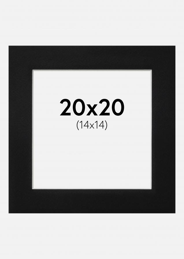 Passe-partout Nero Standard (Bordo interno bianco) 20x20 cm (14x14)