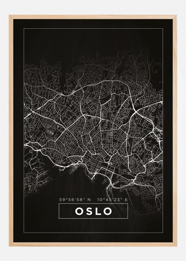 Mappa - Oslo - Nero Poster