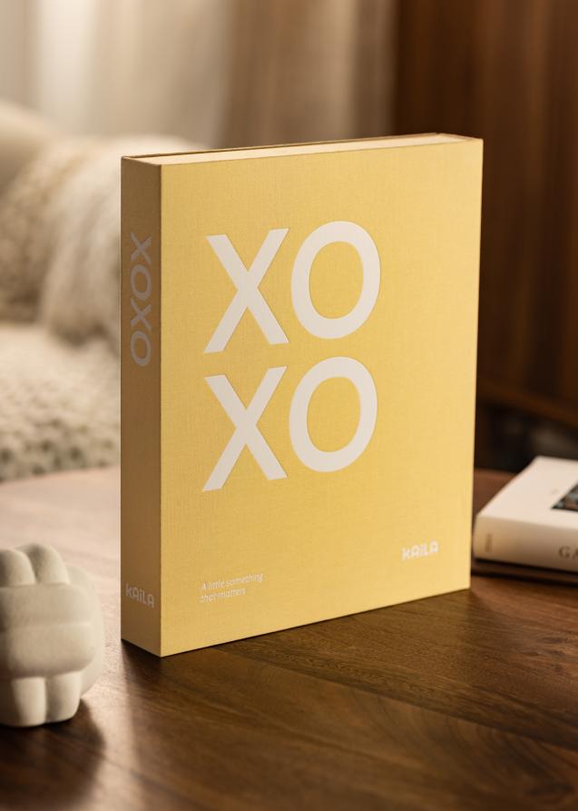 KAILA XOXO Yellow - Coffee Table Photo Album (60 Pagine nere / 30 fogli)