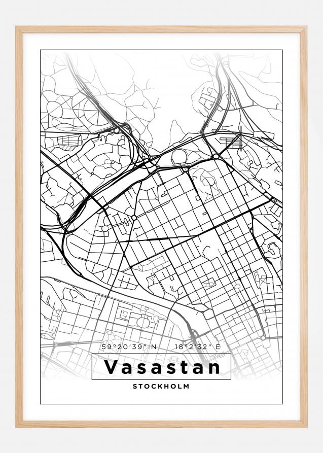 Mappa - Vasastan - Poster bianco