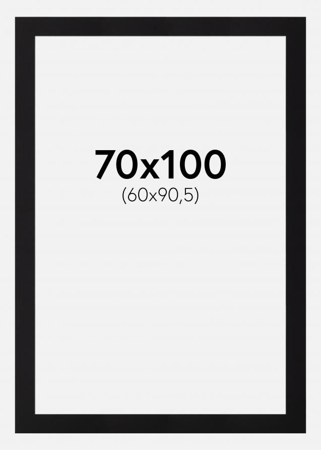 Passe-partout Nero Standard (Bordo interno bianco) 70x100 cm (60x90,5)