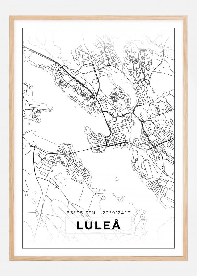 Mappa - Luleå - Poster bianco
