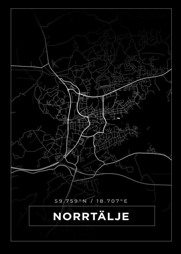 Mappa - Norrtlje - Poster nero