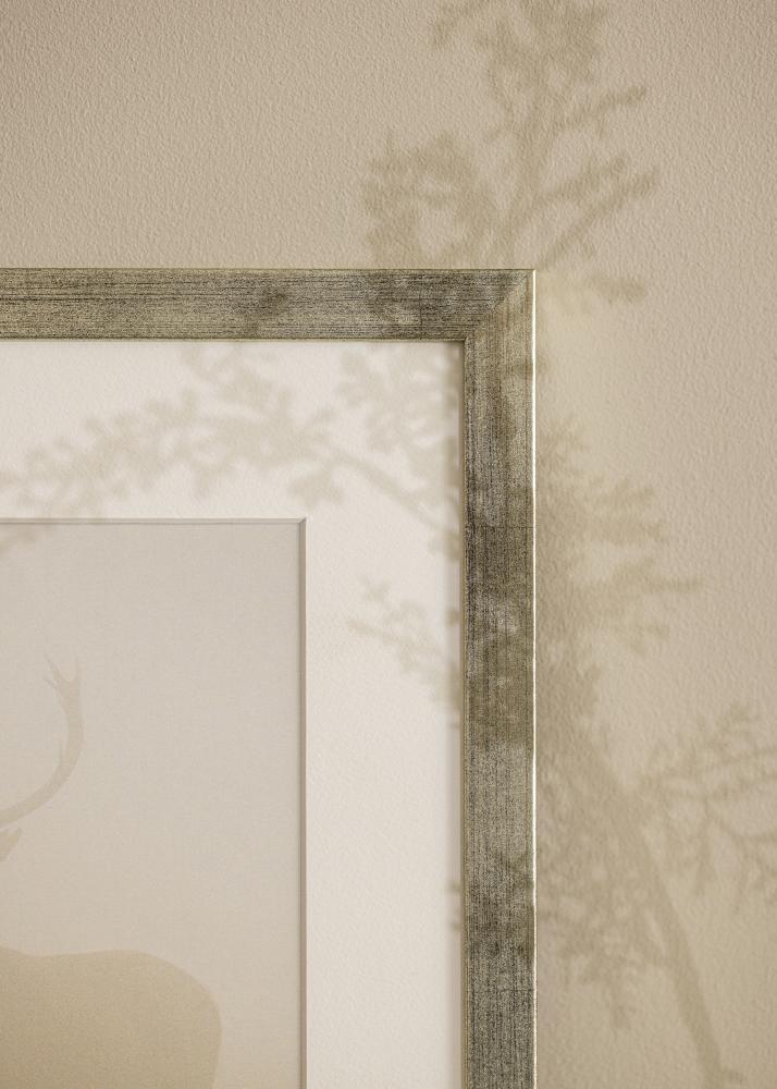 Cornice Stilren Argento 20x25 cm - Passe-partout Bianco 14x18 cm