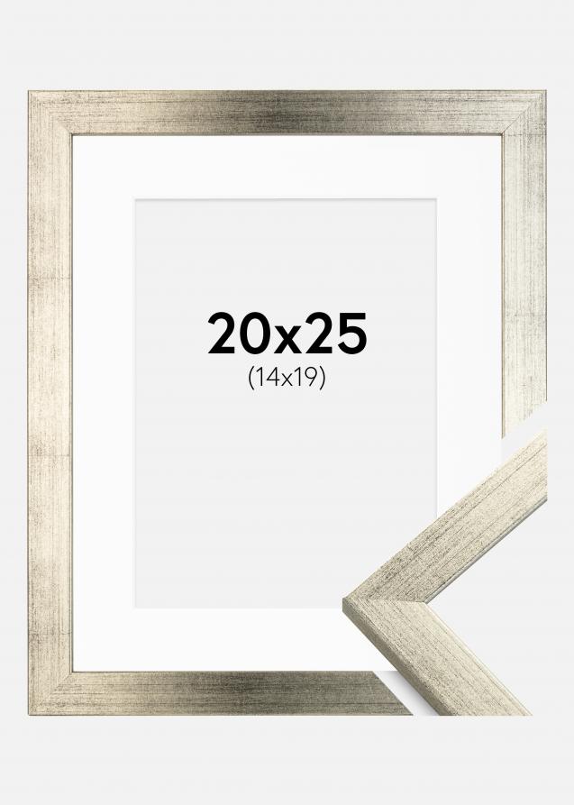 Cornice Stilren Argento 20x25 cm - Passe-partout Bianco 15x20 cm