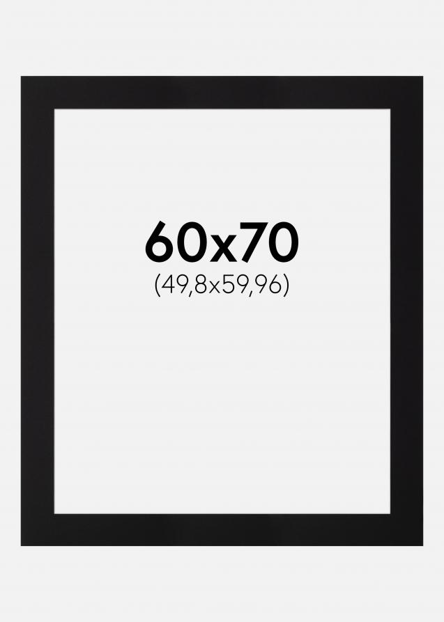 Passe-partout Nero Standard (Bordo interno bianco) 60x70 cm (49,8x59,9)