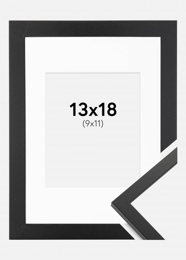 Cornice Trendy Nero 13x18 cm - Passe-partout Bianco 10x12 cm