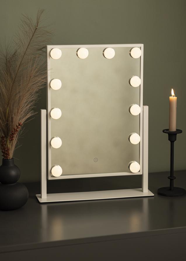 KAILA Specchio per trucco I Bianco - 36x47 cm