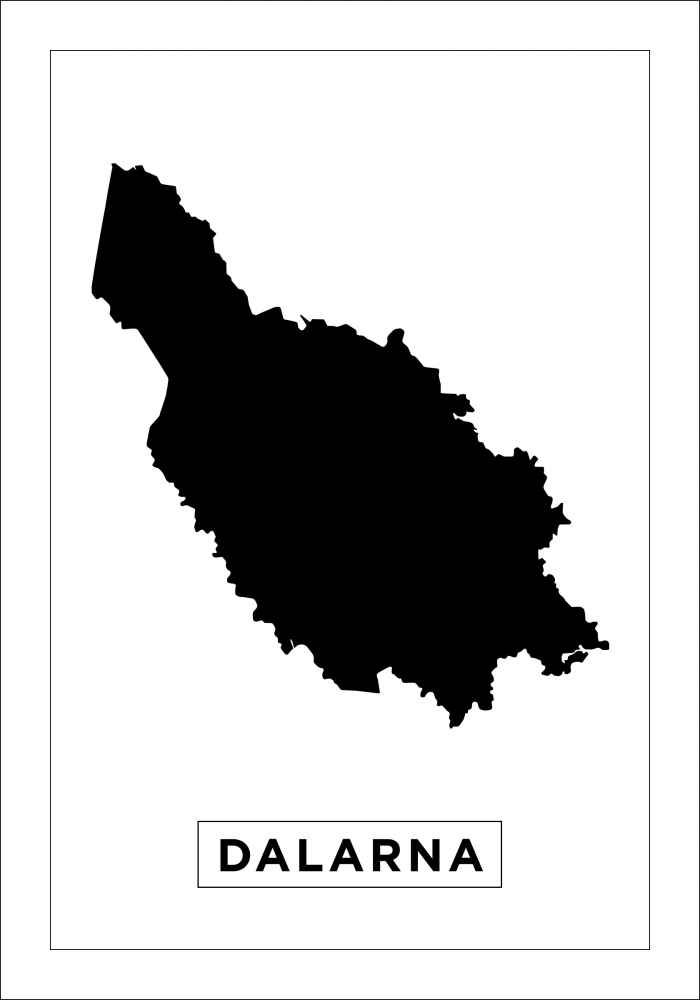 Mappa - Dalarna - Poster bianco
