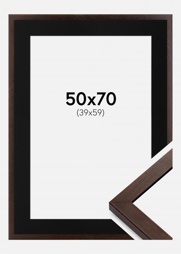 Cornice Selection Noce 50x70 cm - Passe-partout Nero 40x60 cm