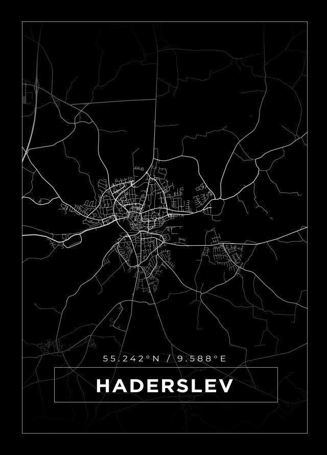 Mappa - Haderslev - Poster nero