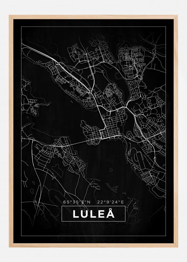 Mappa - Luleå - Poster nero