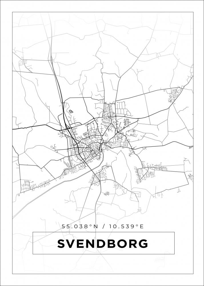 Mappa - Svendborg - Poster bianco