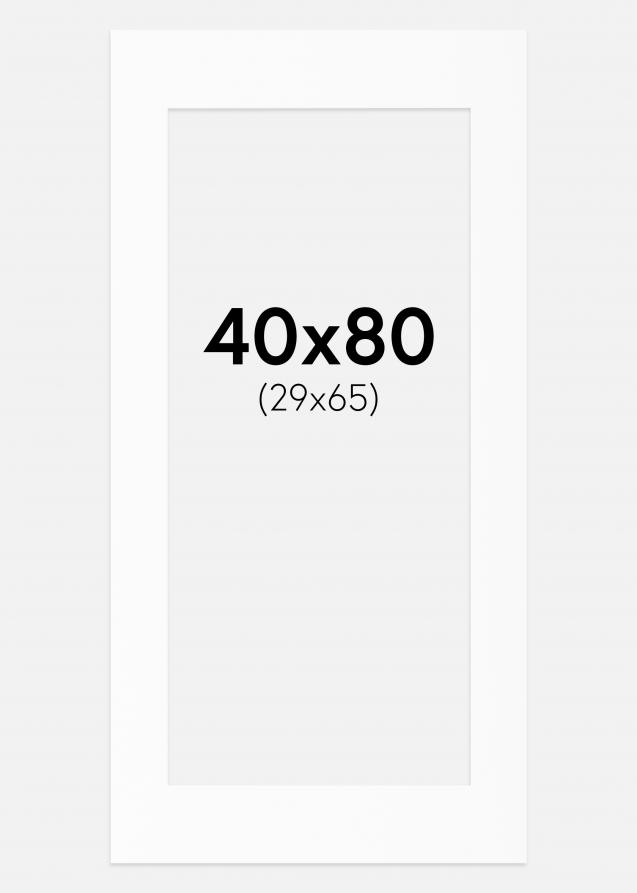 Passe-partout Bianco Standard (Bordo interno bianco) 40x80 cm (29x65)